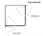 Душевой уголок FOLD 80x80 cm 2