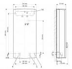 Caurplūdes ūdens sildītājs ar LCD, PEO 18/21/24kW, 380V 2