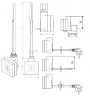 Regulējams sildelements KTX1+Split Class 1, 300 W, hroms 7