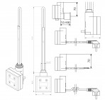 Regulējams sildelements KTX3+Split Class 1, 300 W, hroms 7