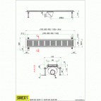 Grīdas noteces traps SLKN 03 DX, 750 mm, matēta virsma 3