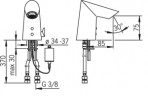 Oras Optima Бесконтактный Смеситель 9V/12V, 1714FZ  3