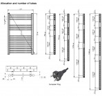 Elektriskais Dvieļu žāvētājs Aura 400 x 786 mm, melns matēts 4