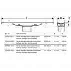 Накладная панель для лотка Geberi CleanLine20 L90 cm, полиров. металл 7