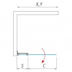 GDO1N + GBN душевой уголок 900x900 мм 5