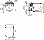 Tesi Aquablade Silk White piekaramais WC pods ar SC vāku 5