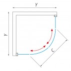 LLR2 душевой уголок 90x90 см, белый 4