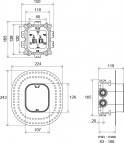 Bстраиваемый смеситель Flat, с переключателем FL 065.00 6