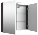 RB SCANDIC Зеркальный шкафчик для ванной 80 см, белый 3