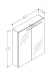 RB SCANDIC Зеркальный шкафчик для ванной, LED, 60 см, черный дуб 4