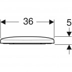 Geberit Selnova Rimfree piekaramis pods, balts 12