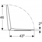 Geberit Selnova Rimfree pods, horizontāls izvads, balts 14