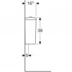 Geberit Selnova Rimfree pods, horizontāls izvads, balts 7