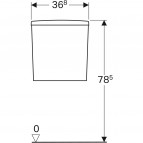 Geberit Selnova Rimfree pods, horizontāls izvads, balts 7