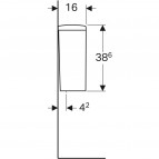 Geberit Selnova Rimfree pods, horizontāls izvads, balts 6