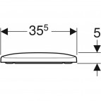 Geberit Selnova Square Rimfree piekaramis pods, balts 4