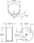 WC papīra dozators industriālam rullim 300m, balts 2