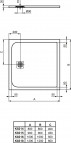 Ultra Flat S душевой поддон  120x120, бетонный серый 3