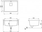 Akmens masas izlietne Delicia SQD100W 9