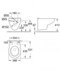 Grohe Bau Rimless poda komplekts +SC vāks ar 5 in 1 rāmi  3