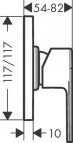 Vernis Shape iebūvējamā dušas maisītāja v/a daļa, matēts melns 2