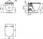 Tesi Aquablade Silk Black piekaramais WC pods ar SC vāku 7