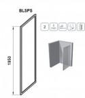 Fiksētā dušas sieniņa BLSPS 80 , melns+transparent 4