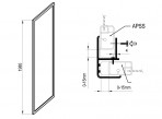 Душевая стенка APSS-90 198 профиль сатин  5