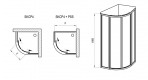 Dušas kabīne SKCP4-90 195  satīna profils 7