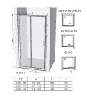 Dušas durvis Blix BLDP2-110 , balts profils 5