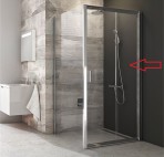 Dušas durvis Blix BLDP2-110 , pulēts alumīnija  profils