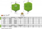 Расширительный бак для водопровода Refix DD` 33L, 10бар / 70 ° C 2