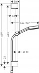 Dušas komplekts Pulsify 105 3jet Relaxation 65 cm EcoSmart, hroms 2