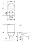 WC pods PARVA 306 011+ 3/6l ar duroplast SC vāku 3