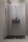 Dušas sieniņa Furo Walk-In 130 cm, kreisā
