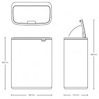 Bo Touch bin atkritumu tvertne 60L, Matt Steel FPP 4