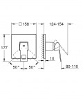 Eurocube iebūvējamais jaucējkrāns dušai, brushed hard graphite 3