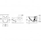 Подвесной унитаз Subway 3.0 Rimless WC + SC QR крышкa, CeramicPlus 2