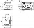 WC Унитаз подвесной I.life Rimless+ SC крышкa + рама + клавиша 4