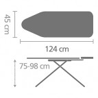 Gludināmas dēlis C, 124x45cm, Ice Water 6