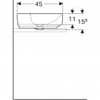 Раковина встраиваемая сверху накладная GEBERIT Variform 3