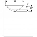 Variform Раковина встраиваемая, Прямоугольная, 58 cm 2