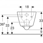 Geberit Smyle Square piekarams pods + SC vāks, Rimfree, balts 13