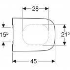 Geberit Smyle Square tualetes poda vāks, sendviča forma, QR, balts 2