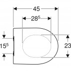 Geberit iCon tualetes poda vāks, plāns dizains, QR/SQ, balts 4