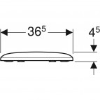 Geberit iCon Square tualetes poda vāks, QR/SQ, balts 4