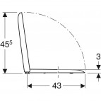 Geberit iCon Square tualetes poda vāks, QR/SQ, balts 3