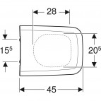 Geberit iCon Square tualetes poda vāks, QR/SQ, balts 2