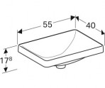 VariForm iebūvējama izlietne, taisnstūra, bez pārplūdes atveres, 55 cm 2