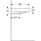 Geberit iCon izlietne, balta, 120x48.5 cm 2